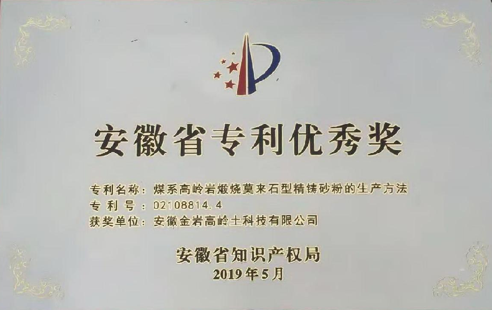 安徽省專利優秀獎